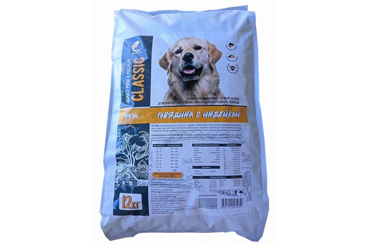 Munch корм для взрослых собак (12 кг)