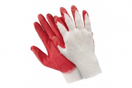 Перчатки рабочие (с двойным покрытием) (красные)